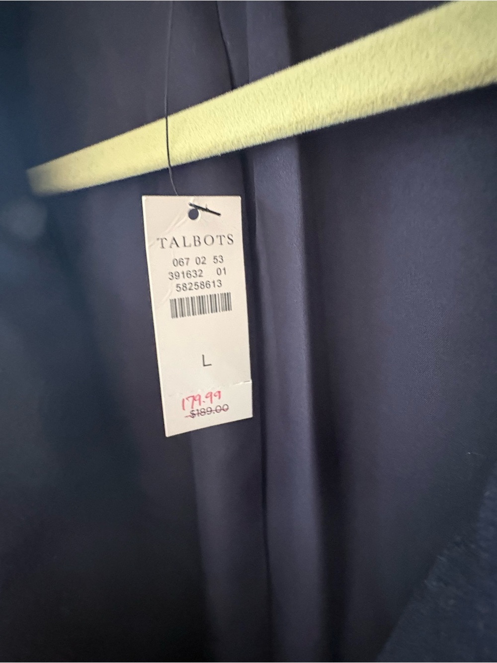New Talbots Navy Coat wool blend boxy jacket. - Picture 5 of 5